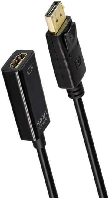 LinkQnet DisplayPort 4K Male to HDMI Female Adaptor Black