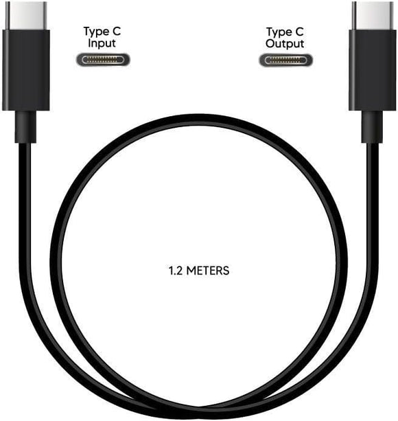 Toni Type C PD Fast Charging Cable 1.2 Meter Length Black - Damaged Packaging
