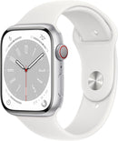 Apple Watch Series 9 GPS + Cellular 41mm Aluminum Silver Case + White Strap-2